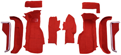 1988-1989 Corvette (C4) Carpet Replacement - Cutpile - Front | Fits: Front Set with Pad