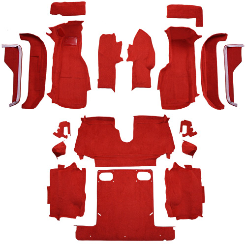 1988-1989 Corvette (C4) Carpet Replacement - Cutpile - Complete | Fits: Convertible, Complete with Pad