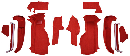 1990-1993 Corvette (C4) Carpet Replacement - Cutpile - Front | Fits: Front Set with Pad