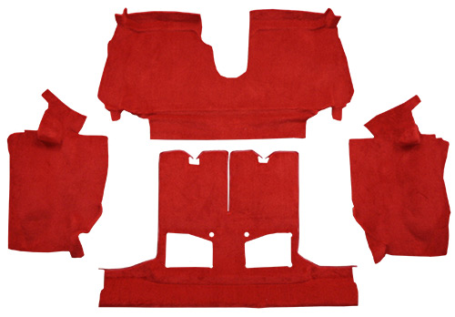 1990-1993 Corvette (C4) Carpet Replacement - Cutpile - Rear Area | Fits: Convertible, with 2 Door Latches, Rear
