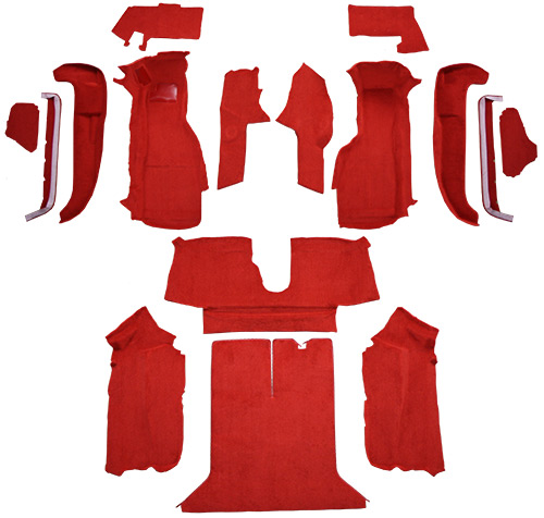 1992-1993 Corvette (C4) Carpet Replacement - Cutpile - Complete | Fits: Coupe, with 1 Door Latch, Complete