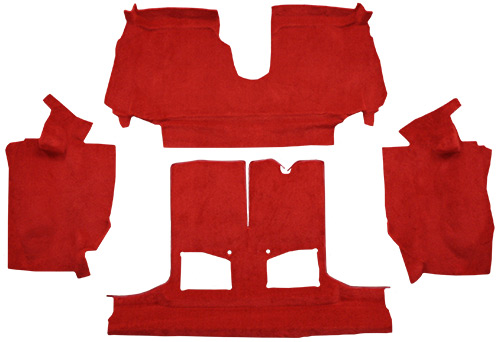1992-1993 Corvette (C4) Carpet Replacement - Cutpile - Rear Area | Fits: Convertible, with 1 Door Latch, Rear