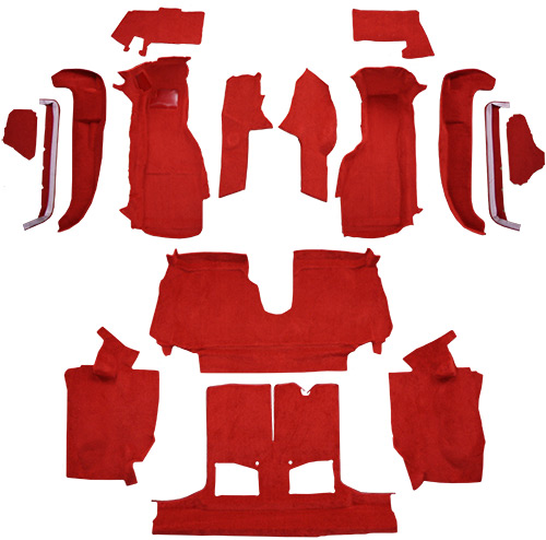 1992-1993 Corvette (C4) Carpet Replacement - Cutpile - Complete | Fits: Convertible, with 1 Door Latch, Complete