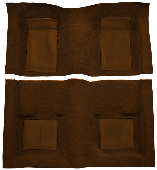 1969 Ford Mustang Carpet Replacement - Nylon - Complete | Fits: Fastback, Mach I with 4 Ginger Inserts without Shifter Cut