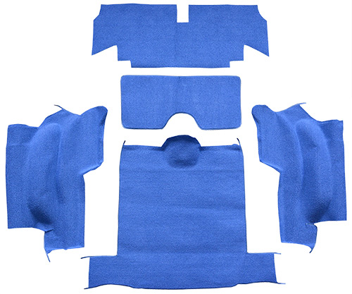 1965-1967 Corvette (C2) Carpet Replacement - Loop - Rear Area | Fits: Convertible, Rear No Pad