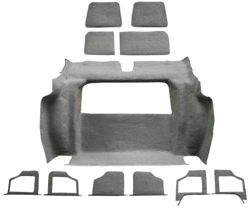 1979 Corvette (C3) Carpet Replacement - Cutpile - Rear Area | Fits: with 2 Compt Doors, Rear