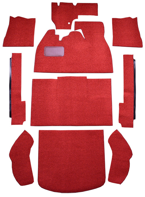 1950-1973 Volkswagen Beetle Carpet Replacement - Loop - Complete | Fits: 2DR, Sedan, Slant Front