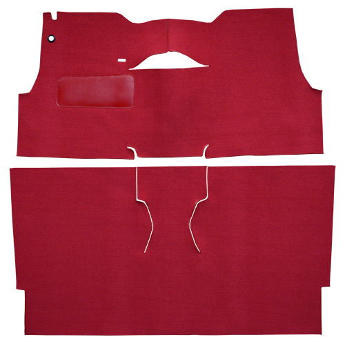 1955 Chevy Bel Air (Tri-Five) Carpet Replacement - Loop - Complete | Fits: 2DR, Sedan, Bucket Seat, Will only fit with factory cardboard kick panel