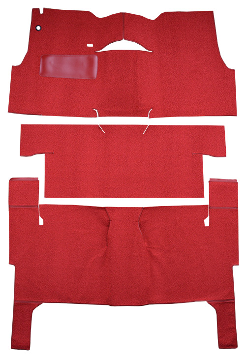 1955 Chevy Two-Ten Series (Tri-Five) Carpet Replacement - Loop - Passenger Area | Fits: 2DR, Wagon, Bench Seat, Will only fit with factory cardboard kick panel