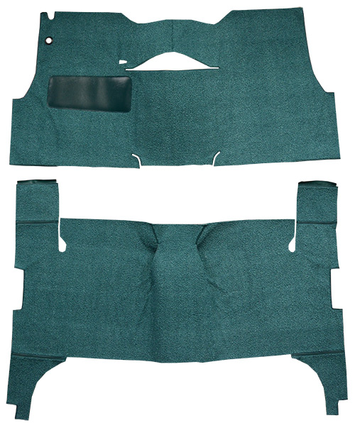 1956 Chevy Bel Air (Tri-Five) Carpet Replacement - Loop - Complete | Fits: 4DR, Sedan, Bench Seat, Will only fit with factory cardboard kick panel