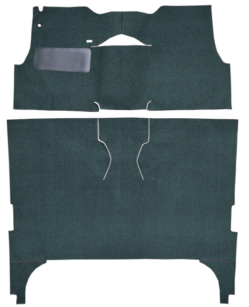 1956 Chevy Two-Ten Series (Tri-Five) Carpet Replacement - Daytona - Complete | Fits: 4DR, Sedan, Bucket Seat, Will only fit with factory cardboard kick panel