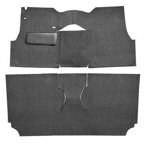 1956 Chevy Bel Air (Tri-Five) Carpet Replacement - Loop - Complete | Fits: 2DR, Convertible, Bucket Seat, Will only fit with factory cardboard kick panel