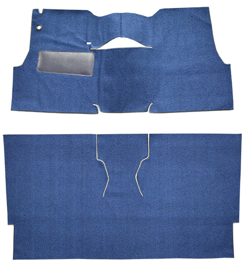 1956 Chevy Bel Air (Tri-Five) Carpet Replacement - Loop - Complete | Fits: 2DR, Sedan, Bucket Seat, Will only fit with factory cardboard kick panel