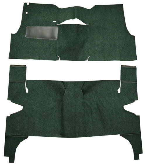 1956 Chevy Bel Air (Tri-Five) Carpet Replacement - Loop - Complete | Fits: 4DR, Hardtop, Bench Seat, Will only fit with factory cardboard kick panel
