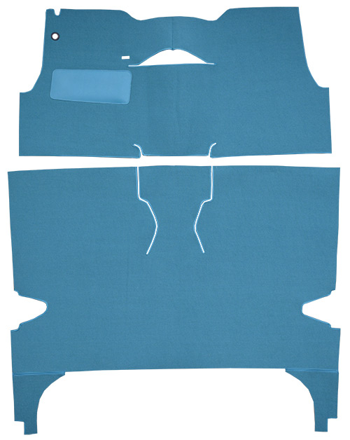 1956 Chevy Bel Air (Tri-Five) Carpet Replacement - Loop - Complete | Fits: 4DR, Hardtop, Bucket Seat, Will only fit with factory cardboard kick panel
