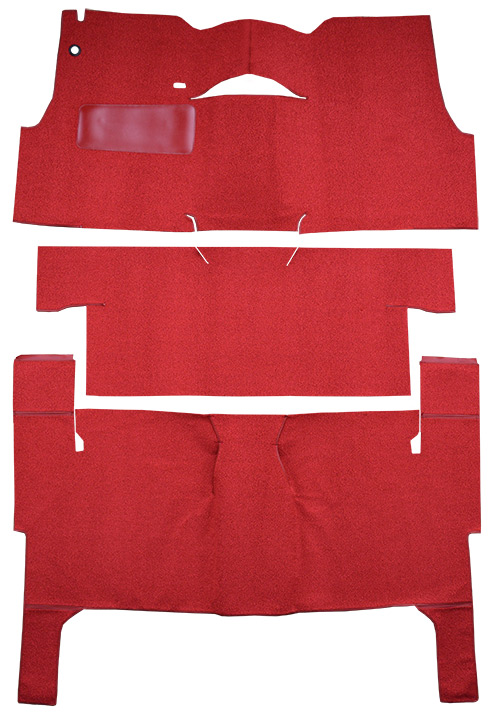 1956 Chevy Two-Ten Series (Tri-Five) Carpet Replacement - Loop - Passenger Area | Fits: 2DR, Wagon, Bench Seat, Will only fit with factory cardboard kick panel
