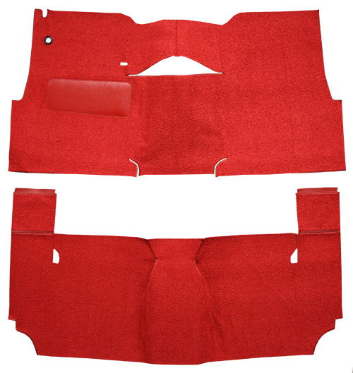 1957 Chevy Bel Air (Tri-Five) Carpet Replacement - Loop - Complete | Fits: 2DR, Hardtop, Bench Seat, Will only fit with factory cardboard kick panel