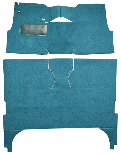 1957 Chevy Bel Air (Tri-Five) Carpet Replacement - Loop - Complete | Fits: 4DR, Sedan, Bucket Seat, Will only fit with factory cardboard kick panel