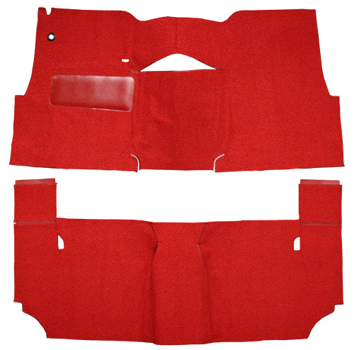 1957 Chevy Bel Air (Tri-Five) Carpet Replacement - Loop - Complete | Fits: 2DR, Convertible, Bench Seat, Will only fit with factory cardboard kick panel