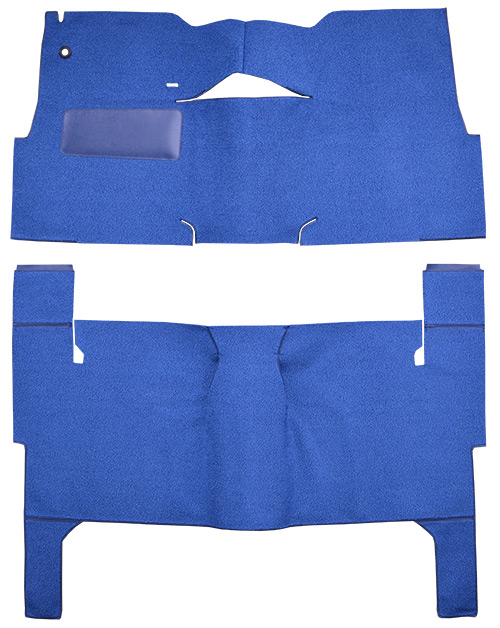 1957 Chevy Two-Ten Series (Tri-Five) Carpet Replacement - Loop - Passenger Area | Fits: 2DR, Wagon, Bench Seat, Will only fit with factory cardboard kick panel