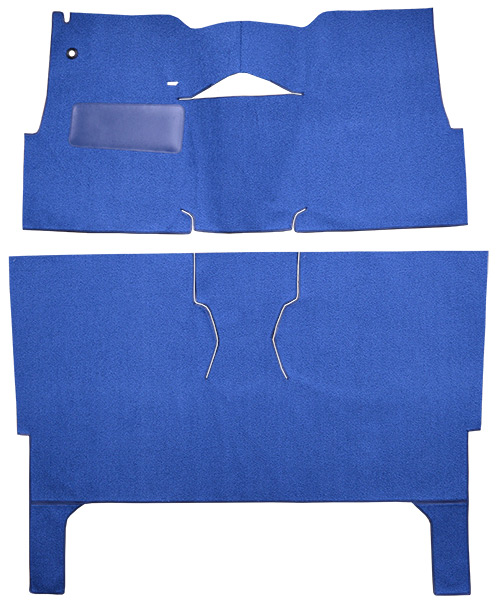 1957 Chevy Nomad (Tri-Five) Carpet Replacement - Loop - Passenger Area | Fits: 2DR, Wagon, Bucket Seat, Will only fit with factory cardboard kick panel