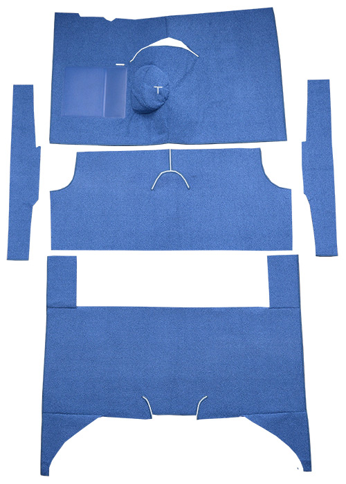 1960-1965 Ford Falcon Carpet Replacement - Loop - Complete | Fits: 4DR, Wagon, 4spd, Bench Seat, 6 Cylinder
