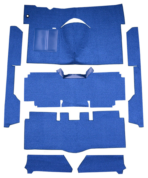1963-1965 Ford Falcon Carpet Replacement - Loop - Complete | Fits: 2DR, Convertible, Auto, Bucket Seat, Cut & Sewn