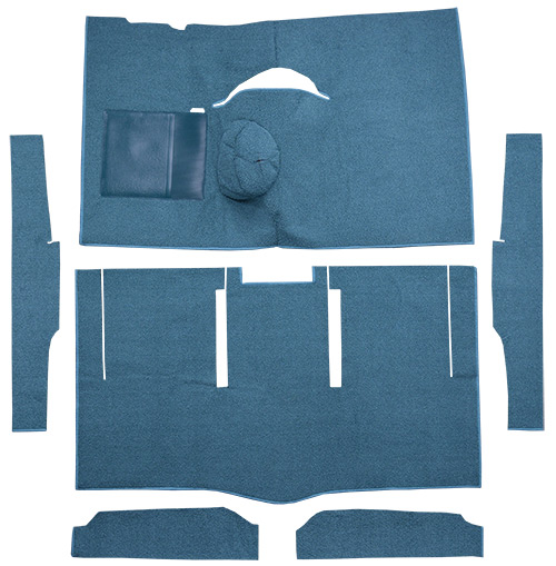 1963-1965 Ford Falcon Carpet Replacement - Loop - Complete | Fits: 2DR, Hardtop, 4spd, Bucket Seat, 6 Cylinder