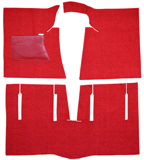 1963-1965 Ford Fairlane Carpet Replacement - Loop - Complete | Fits: 2DR, Hardtop, Auto, Manual, Bucket Seat, with Console