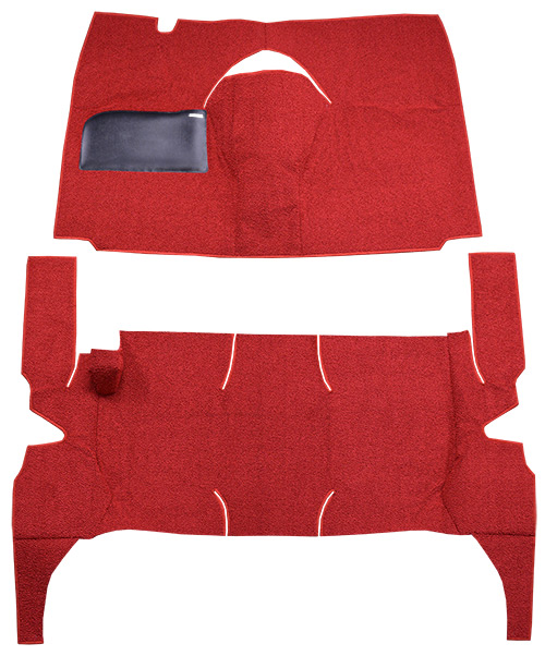 1958 Ford Victoria Carpet Replacement - Loop - Complete | Fits: 4DR, Hardtop, Power Seats