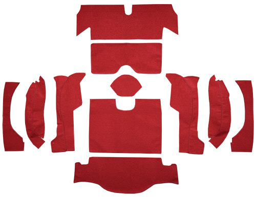 1963 Corvette (C2) Carpet Replacement - Loop - Rear Area | Fits: Coupe, Rear No Pad