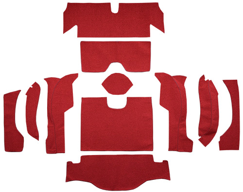 1964 Corvette (C2) Carpet Replacement - Loop - Rear Area | Fits: Coupe, Rear No Pad