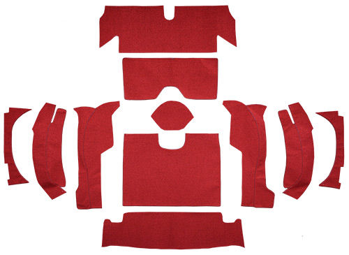 1964 Corvette (C2) Carpet Replacement - Loop - Rear Area | Fits: Convertible, Rear No Pad