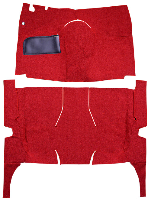 1958 Ford Fairlane Carpet Replacement - Loop - Complete | Fits: 4DR, Hardtop, Power Seats, Cut & Sewn