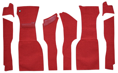1963 Corvette (C2) Carpet Replacement - Loop - Front | Fits: Front Foam Without Tool Box Cut