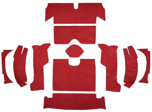 1963 Corvette (C2) Carpet Replacement - Loop - Rear Area | Fits: Convertible, Rear in Foam