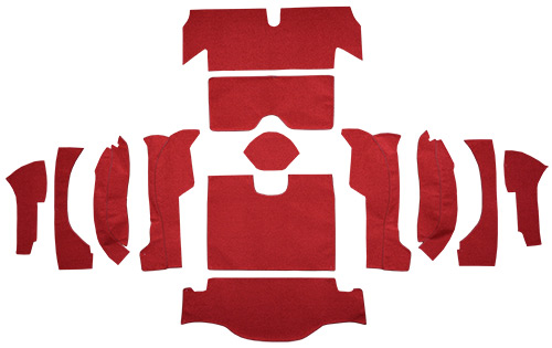 1963 Corvette (C2) Carpet Replacement - Loop - Rear Area | Fits: Coupe, Rear with 36 Gallon Tank Foam