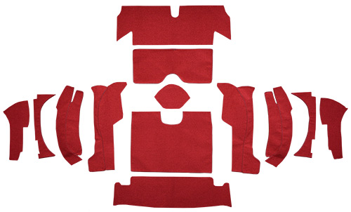 1963 Corvette (C2) Carpet Replacement - Loop - Rear Area | Fits: Convertible, Rear with 36 Gallon Tank Foam