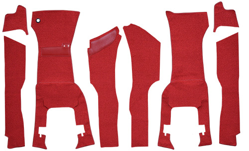 1963 Corvette (C2) Carpet Replacement - Loop - Front | Fits: Frt with Tool Box Cut Out Foam