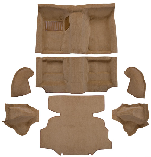 1975-1976 Nissan 280Z (S30) Carpet Replacement - Cutpile - Complete | Fits: Complete with Wheel Wells & Shock Covers