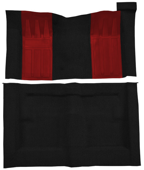 1966-1969 Mercury Cyclone Carpet Replacement - Loop - Complete | Fits: Hardtop, Auto, GT with 2 Red Inserts