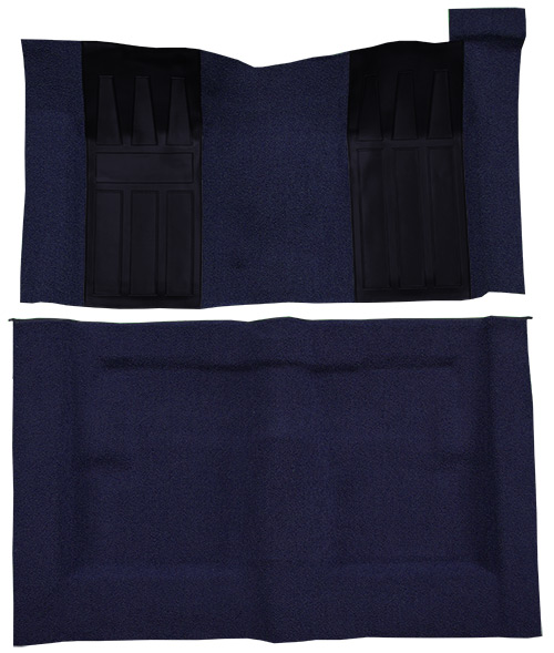1969-1970 Ford Ranchero GT Carpet Replacement - Loop - Complete | Fits: Auto, with 2 Dark Blue Inserts
