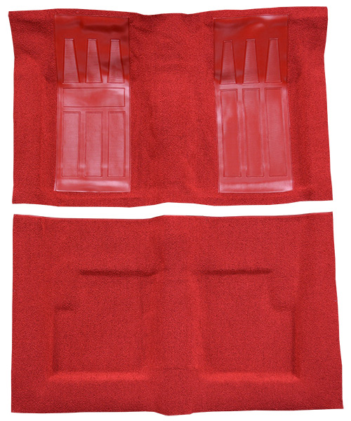 1966-1967 Mercury Cyclone Carpet Replacement - Loop - Complete | Fits: Convertible, Auto, GT with 2 Red Inserts