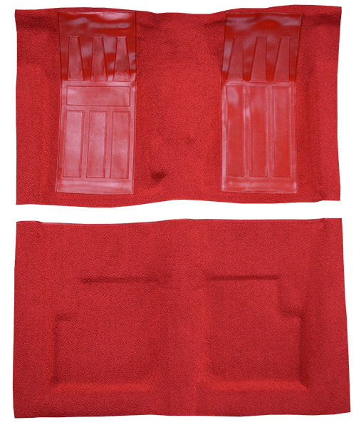 1966-1967 Mercury Cyclone Carpet Replacement - Loop - Complete | Fits: Convertible, 4spd, GT with 2 Red Inserts