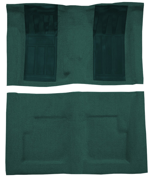 1969 Ford Torino GT Carpet Replacement - Loop - Complete | Fits: 2DR, Convertible, 4spd, with 2 Aqua Inserts