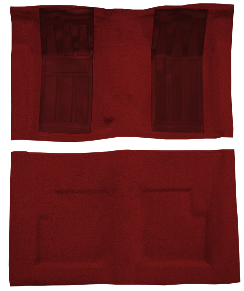 1969 Ford Torino GT Carpet Replacement - Loop - Complete | Fits: 2DR, Convertible, 4spd, with 2 Maroon Inserts