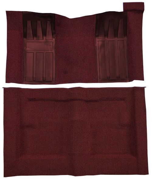 1969-1971 Ford Torino GT Carpet Replacement - Loop - Complete | Fits: 2DR, Hardtop, Fastback, Auto, with 2 Maroon Inserts