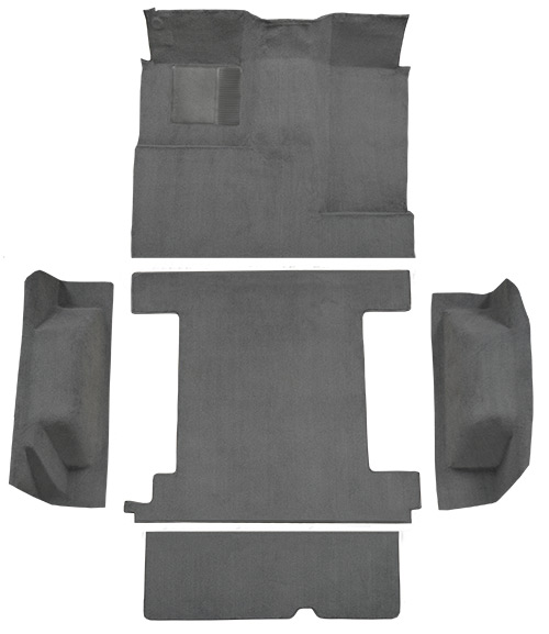 1974-1976 Ford Bronco (Early Bronco) Carpet Replacement - Cutpile - Complete | Fits: 1 Gas Tank, Complete with Tailgate Lock, With tailgate lock
