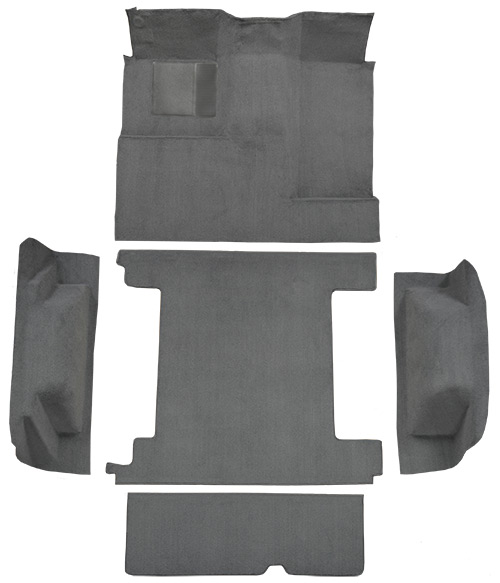 1966-1973 Ford Bronco (Early Bronco) Carpet Replacement - Loop - Complete | Fits: 2 Gas Tanks, Complete with Tailgate Lock, With tailgate lock
