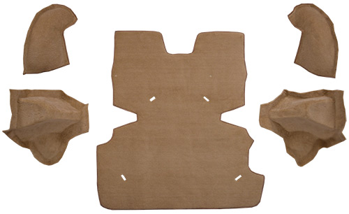 1977 Nissan 280Z (S30) Carpet Replacement - Cutpile - Rear Area | Fits: Rear Cargo with Wheel Wells & Shock Covers